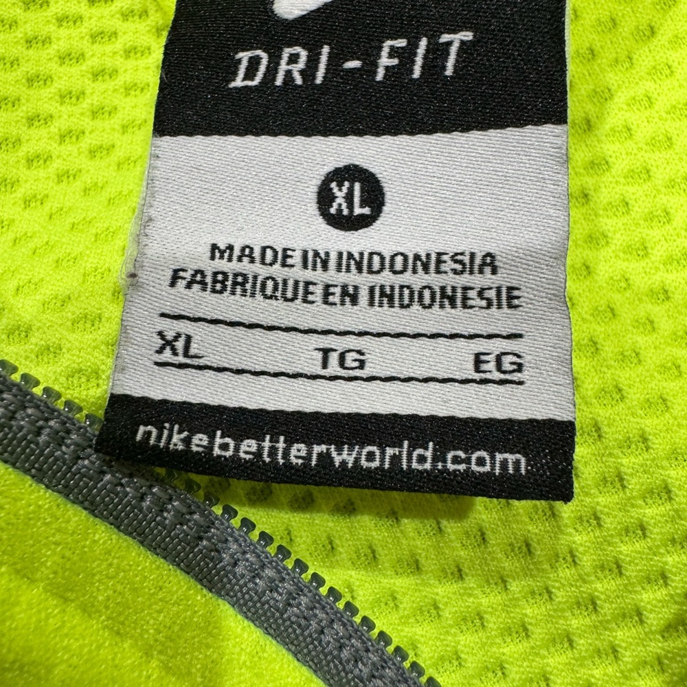 Nike Dri-FIT Kids Neon Yellow and‎ Gray Jacket - Picture 3 of 3
